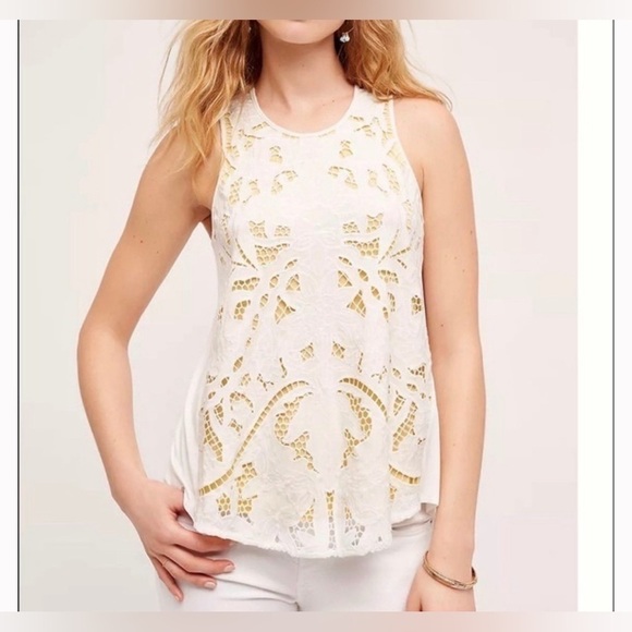 Anthropologie Akemi + Kin Filigree Lace Tank S‎ - Picture 1 of 9